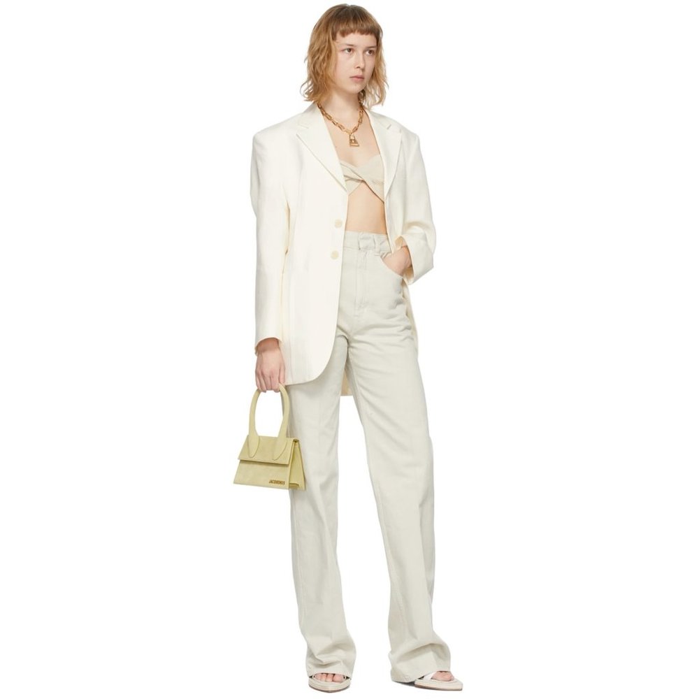 JACQUEMUS Beige 'Le Haut Soleil' Twist Bra Top